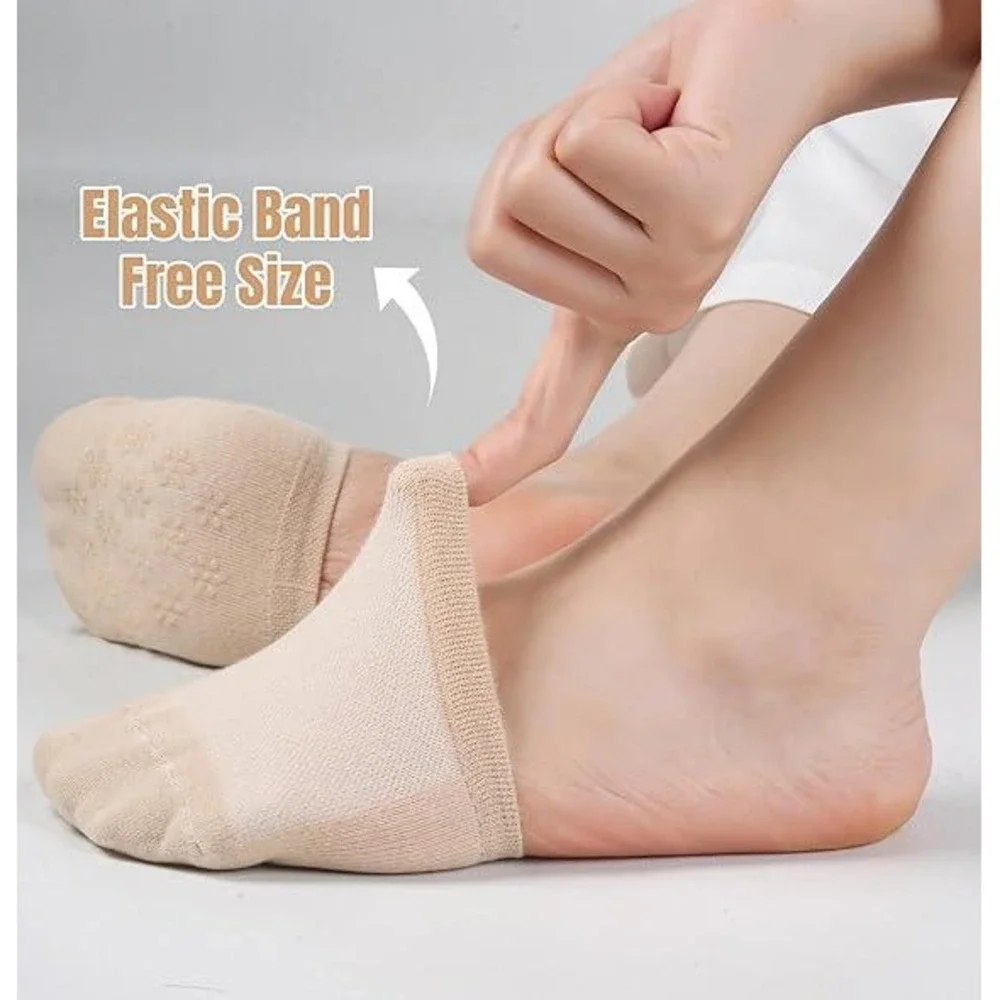 Set of 8 Murmorers Women's for Mules Half Socks Toe Topper Covers No Show In